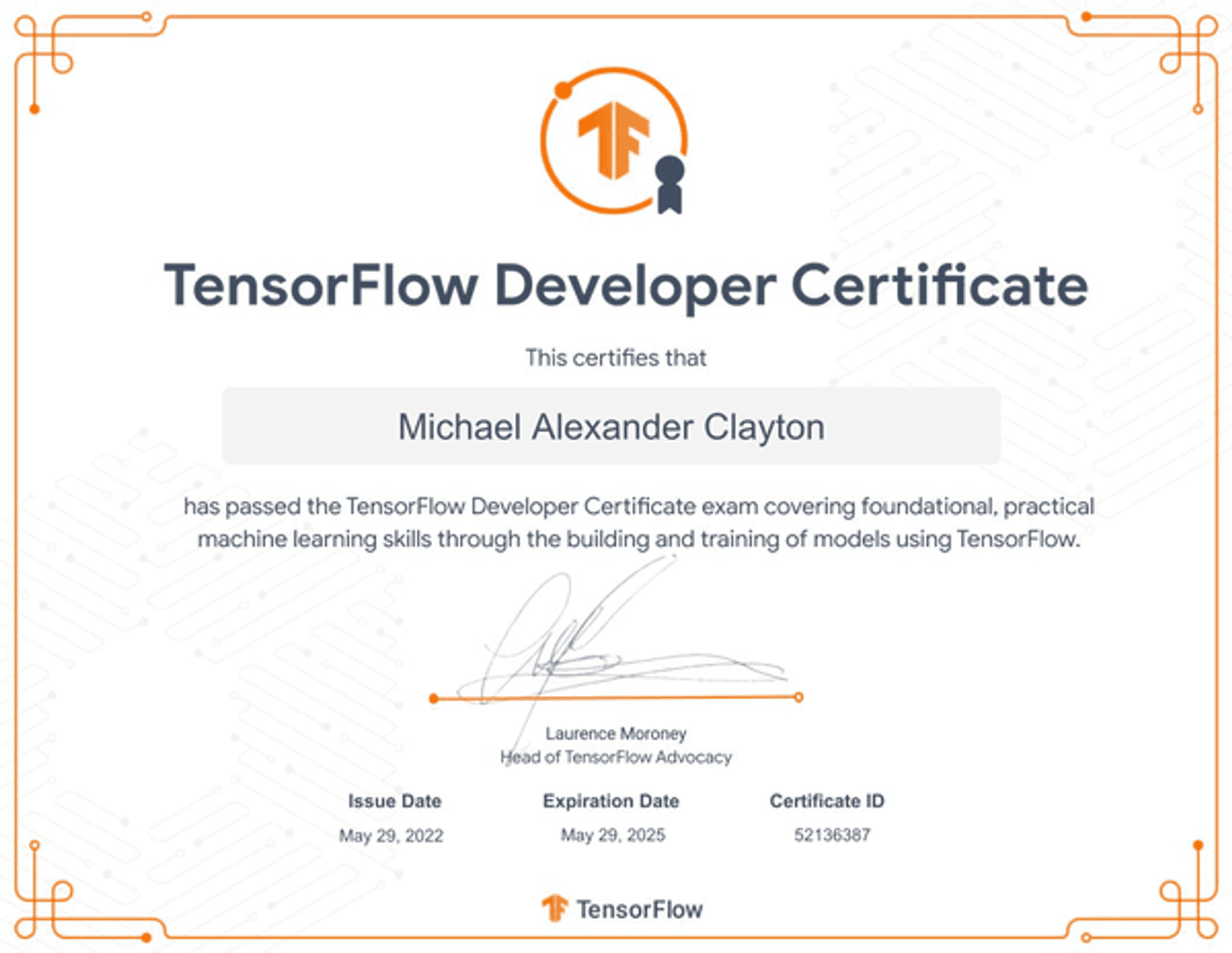 TensorFlow Certificate
