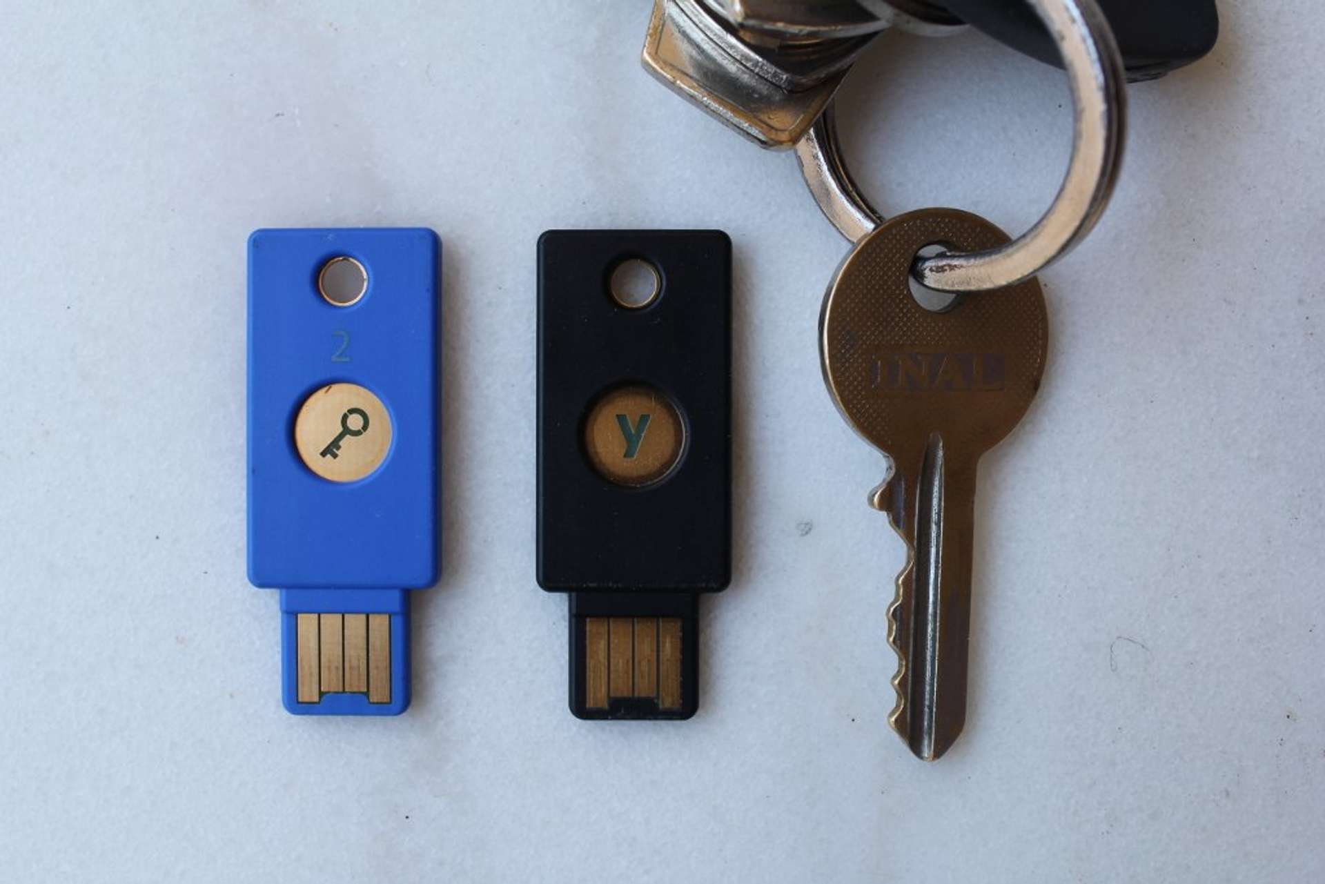 Yubikey size comparison to house key